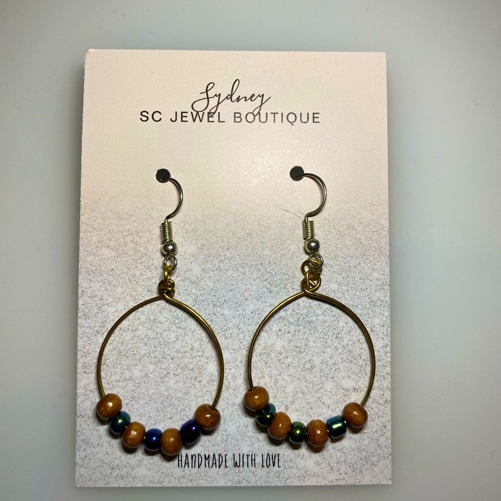 Handmade bead hoops